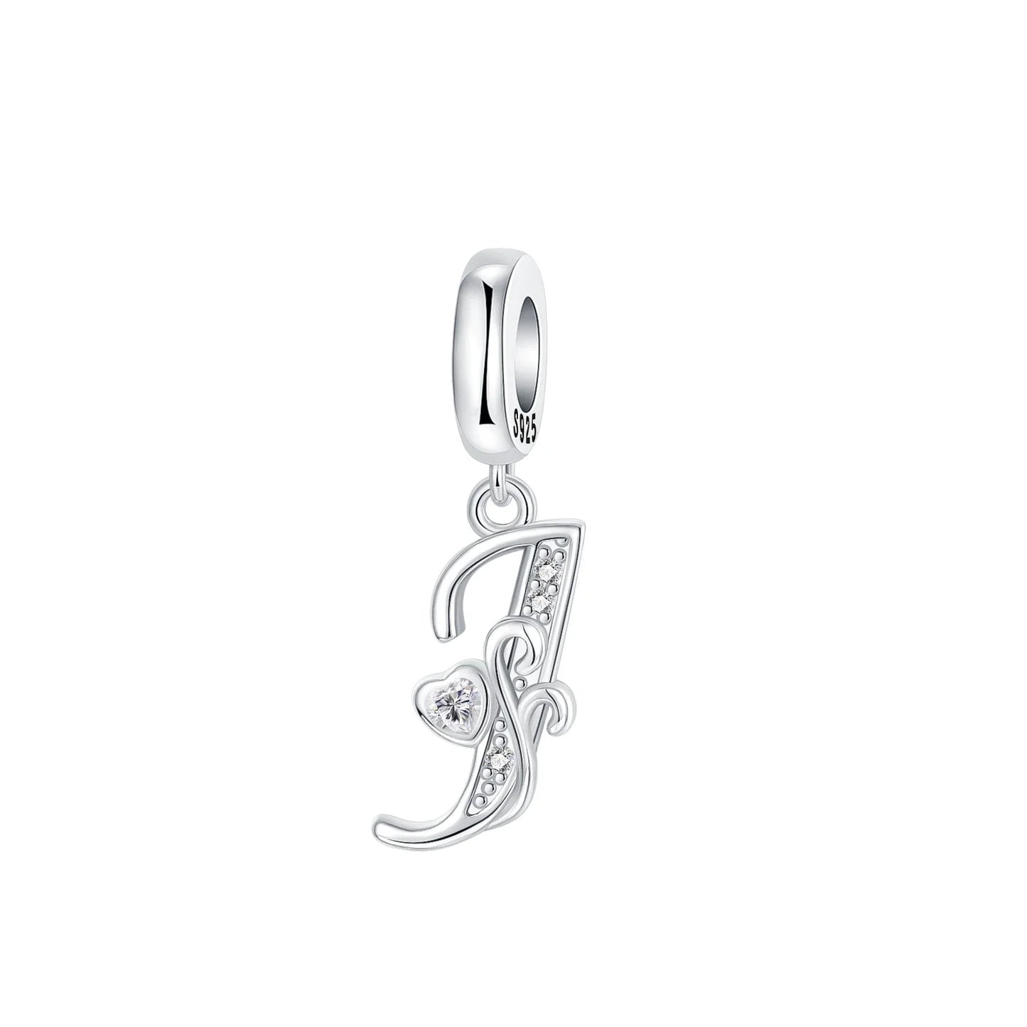 925 Sterling Silver Full series of A-Z letters pendant Charms For Original  Bracelet Charm Necklace Diy Female Jewelry