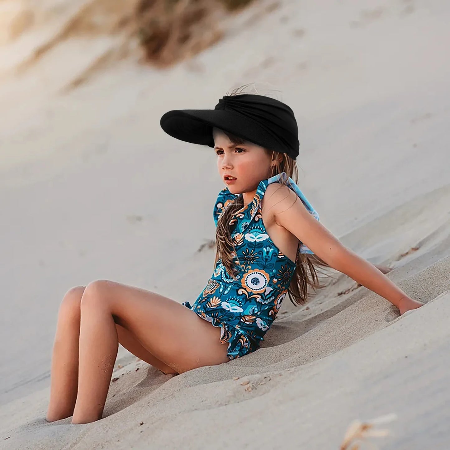 Summer Sun Hats Beach BabyGirls Boys Wide Brim UV Protection Baseball Cap for Kids Outdoor Quick Dry Breathable Empty Top Hat