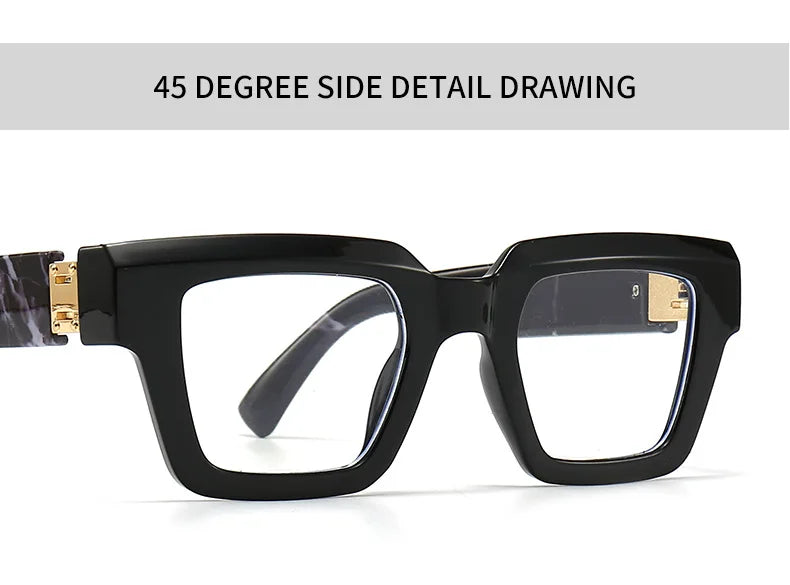 Brand Design Retro Reading Glasses for Man and Women Fashion Luxury Legs Large Size Square Presbyopic Eyewear Dioptric 0 to +6.0