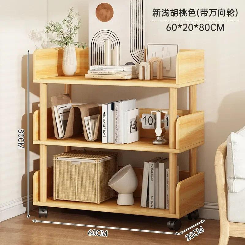 Modern Office Staggered 6-Shelf Luke Bookcase Storage Shelves  Kids Bookshelf Bookcase Display Libreria Mobile Library Furniture