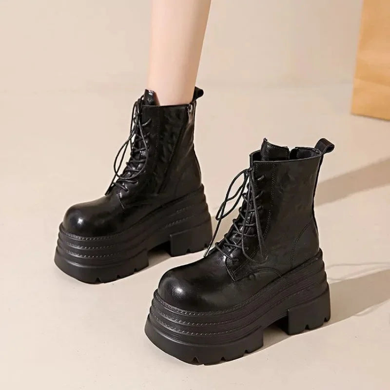 Women's Summer Thick Heel Sandals Slip-On Beachwear Casual Shoes Silk Upper Rubber Sole High Heel Comfortable Flat Footwear