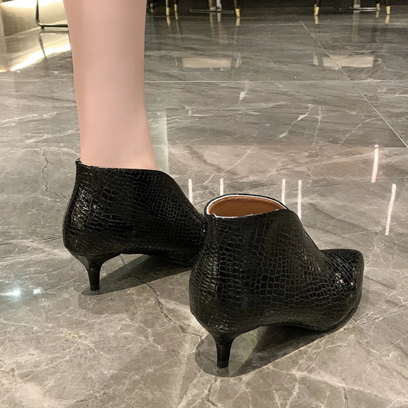 Women Boots High-heeled Shoes 2024 Spring Autumn New Fashion Pointed Thick High Heels Boots Women Shoes Comfortable Temperament
