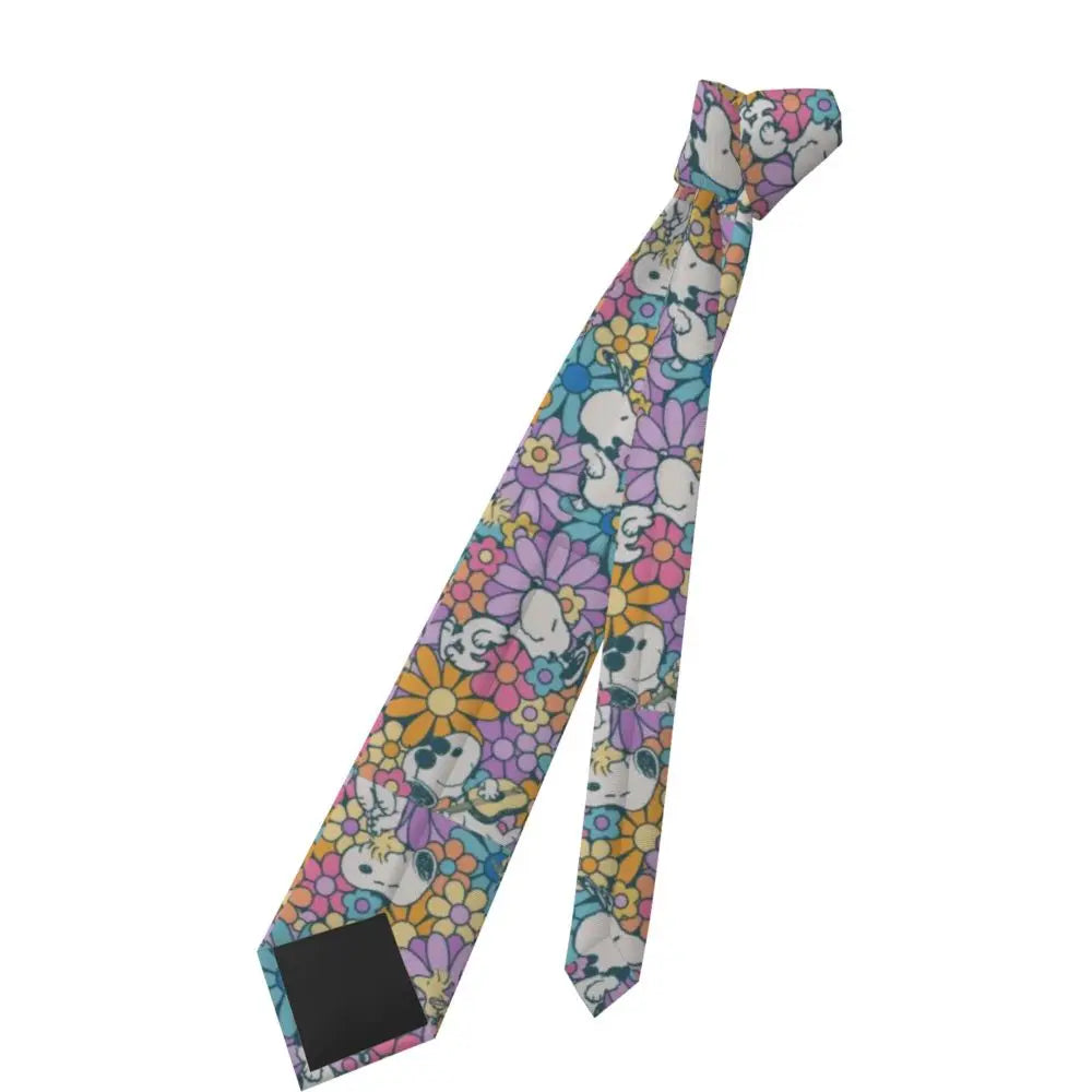 Personalized Fashion S-Snoopys Neckties Men Silk Cartoon Office Neck Tie