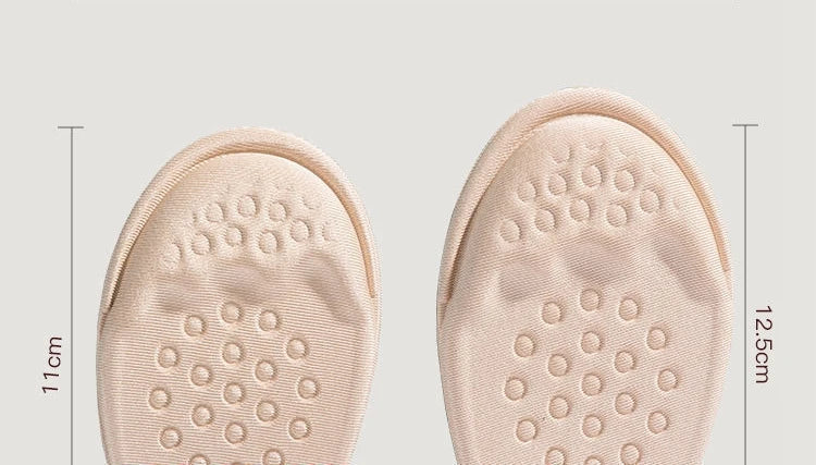 Forefoot Pads for Women High Heels Half Insoles Forefoot Anti-Slip Pain Relief Insert Shoe Size Reduce Filler for Too Big Shoes