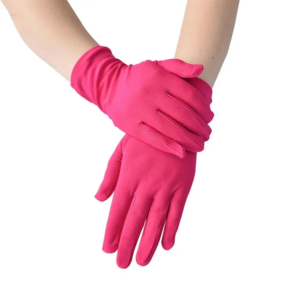 Woman Gloves Work Gloves Milk Silk  Gloves Solid Color Non-Slip Household Gloves Breathable Serving Waiters Mittens
