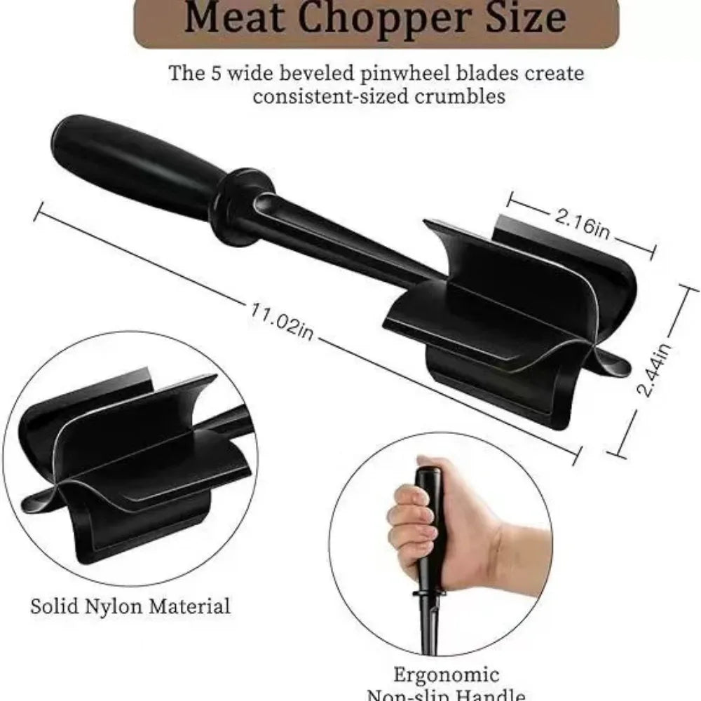 Handheld Meat Grinder Stick Chopper Rice Mixer Grinding & Bean Salad Blender Cooking Scraper Pounding Kitchen Accessories