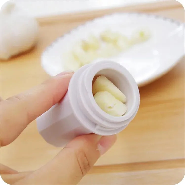 Plastic Garlic Presses Screw Squeeze Peeler Garlic Crusher White Manual Press Practical Kitchen Cooking Tools