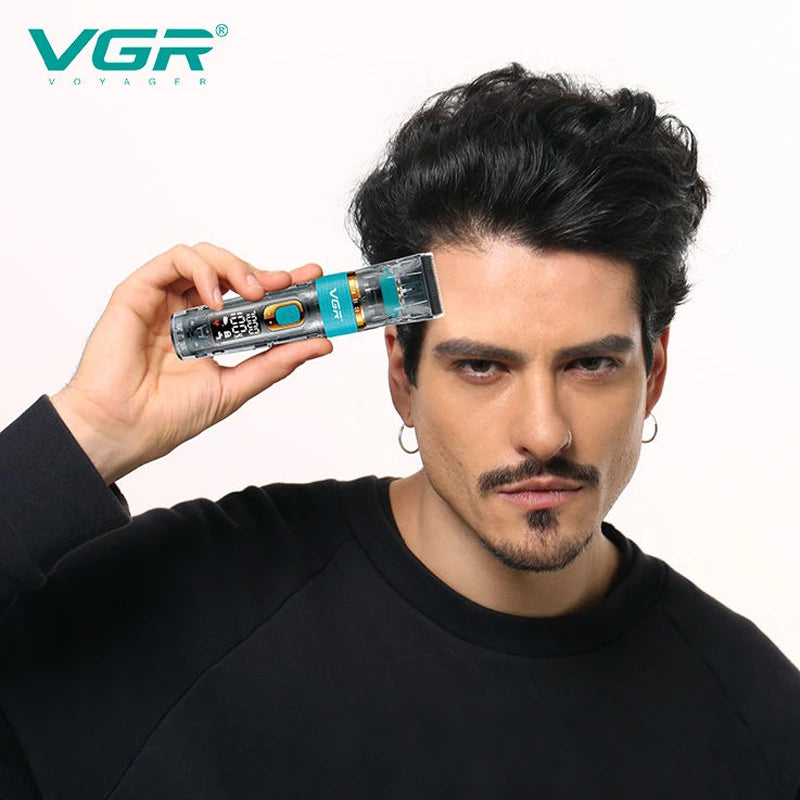 Original VGR Professional Hair Trimmer Cordless Barber Hair Clipper For Men Washable Beard Hair Cutting Machine Rechargeable Set