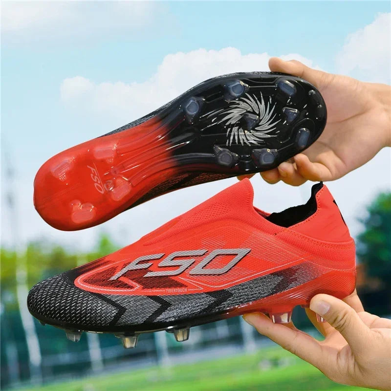 New Men Football Boots Sports Shoes Soccer Shoes High-quality Ultralight High Ankle Breathable Futsal Non-Slip Outdoor Match