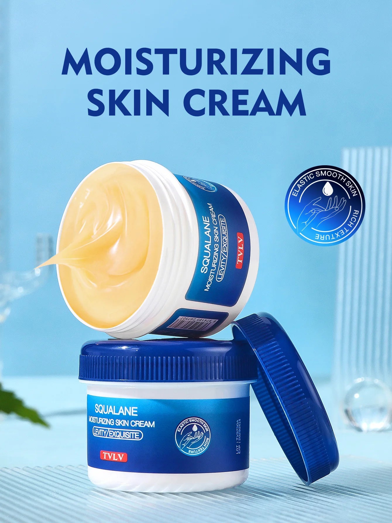 Ultra-Nourishing Squalane Cream for Dry Rough Skin Deeply Moisturizing Prevents Cracking Dryness Hypoallergenic Hand Foot Cream