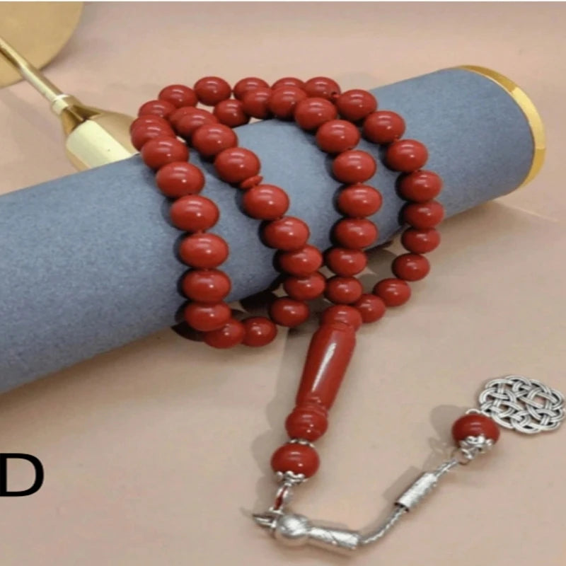 A men's bracelet with 45 pieces of 10mm Arab-style fashionable resin beads, suitable for all kinds of festivals and occasions
