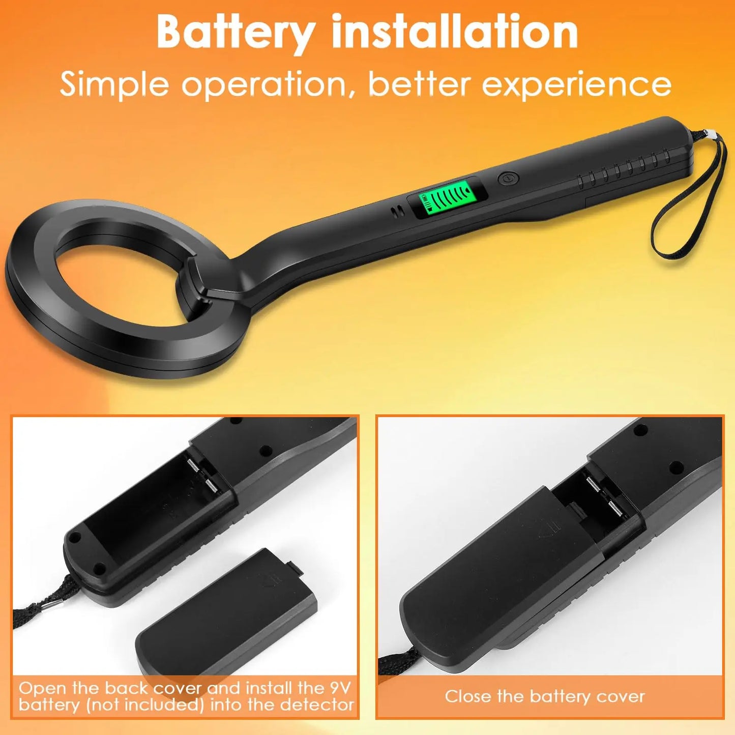 Metal Detector IP66 Waterproof Portable High Sensitivity Metal Detector Underground UnderwaterMultipurpose Metal Finder