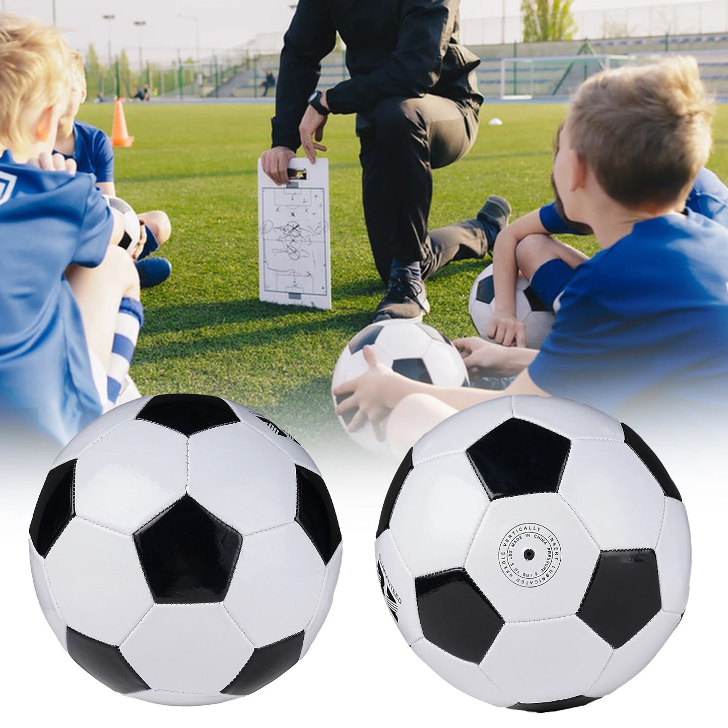 Size 2/3/4/5 Children's Football Wear-Resistant Anti-Pressure Sturdy Resistant Football for Indoor Outdoor Competition Balls