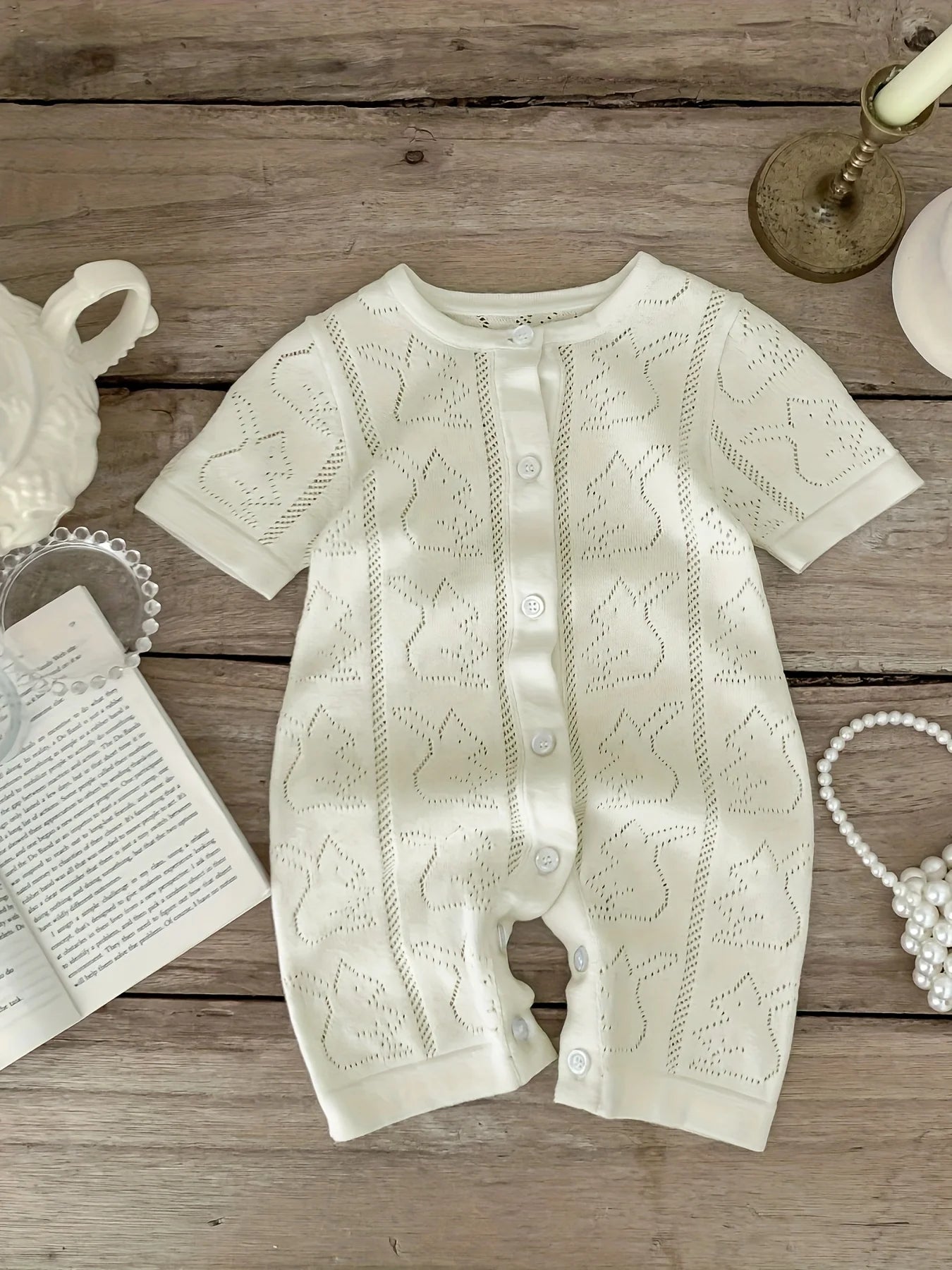 Baby Crawling Clothes, Versatile Newborn Clothes for Boys and Girls, Spring and Autumn Knitted Stylish Romper, Solid Color Jumpsuit