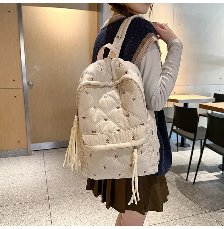 New Large Capacity Children's School Backpack Lightweight Bow Students Schoolbag School Bags Boys Girls Tutoring Bag Laptop Bag