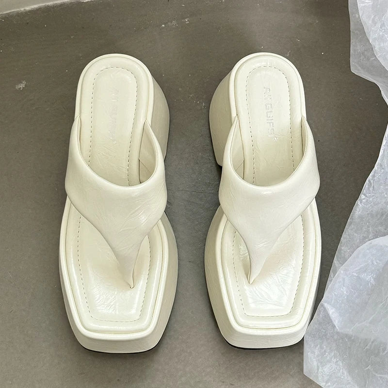 Pumps Flip Flops Slippers Shoes For Ladies New 2026 Female Footwear Platform Wedges Women Slippers Fashion Slides Heels  Shoes