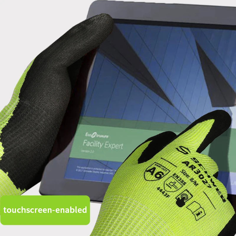 Steel-Wired A6 Gloves Provides anti-cut and anti-stab feature; Non-Slip and Resistant to Wear