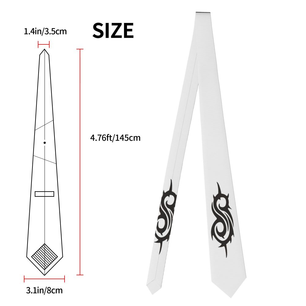 Slipknots Neckties Men's Customized Silk Heavy Metal Rock Music Gift Neck Tie for Office