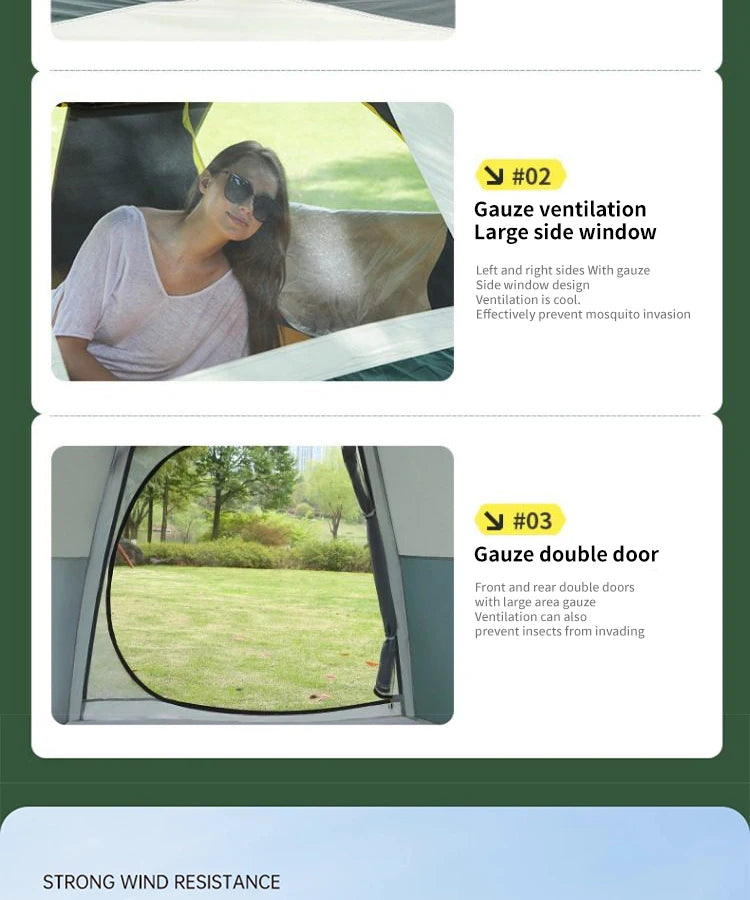 Instant Tent,Instant Pop Up Tents,Easy and Quick Setup Camping Tent,Windproof Waterproof with Rainfly for Outdoor Camping/Hiking