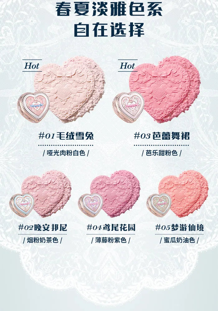 Flower Knows Bunny Garden Collection blush Lyophilized Silk Natural Look Facial Makeup Original Cosmetics