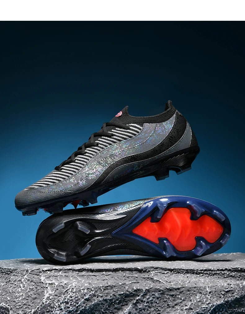 New Men's Soccer Shoes Professional Football Boots Non-Slip Cleats FG/TF Grass Outdoor Training Athletic Sneakers