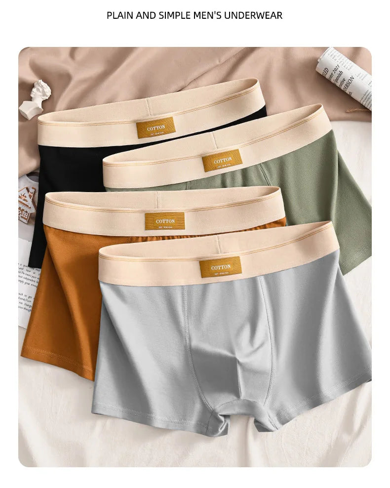 3pcs Men Underwear Cotton BoxerShorts Hombre Panties Man Breathable Underpants Sexy Sports Comfort Male Boxers Large Size L-6XL