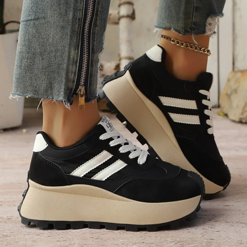 Women's Platform Shoes Fashion Forrest Gump Shoes 2026 New Sneakers for Women Casual Tennis Shoes Thick Sole Vulcanized Footwear