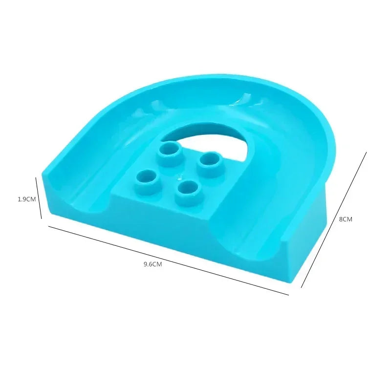 Big Size Building Blocks Marble Race Run Maze Games Compatible Large Bricks Running Ball Chute Giraffe Kids Gift Educational Toy