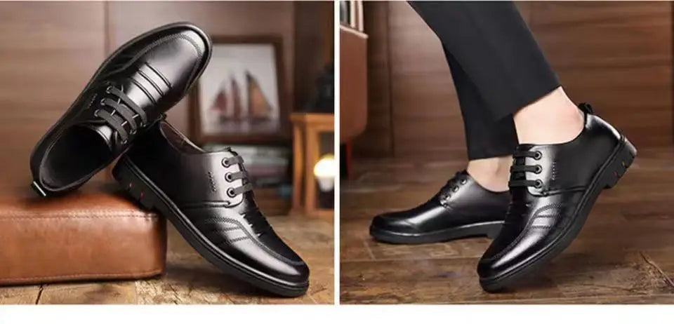 Leather Shoes Men's New Business Formal Shoes for Men Autumn Breathable Men's British Korean Pointed Toe Wedding Groomsmen Shoes