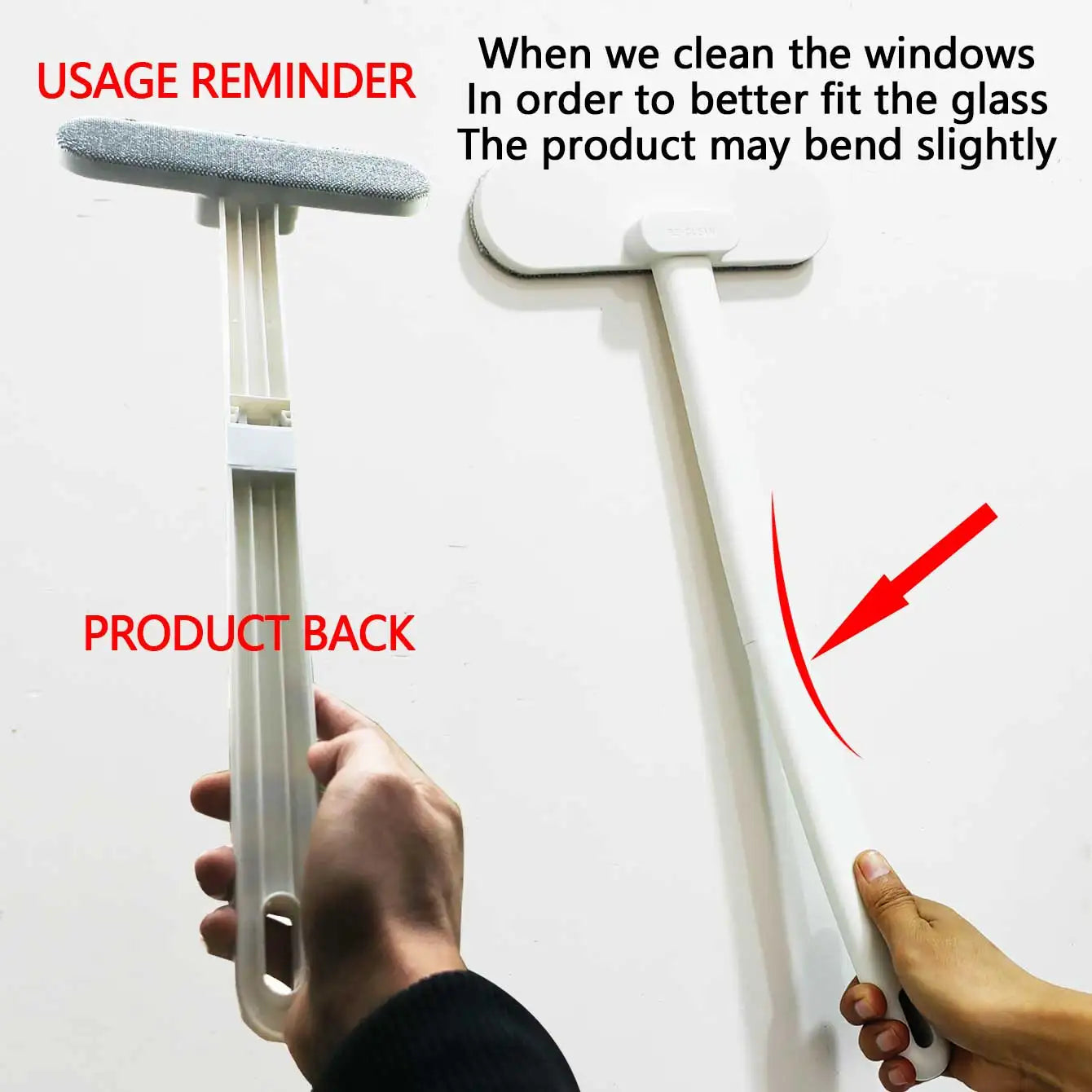 1 Multifunctional Long Handled Window Brush, Wet and Dry Dual-Use Cleaning Brush, Glass Brush, Sofa, Wall, Pet Hair, Carpet Clea