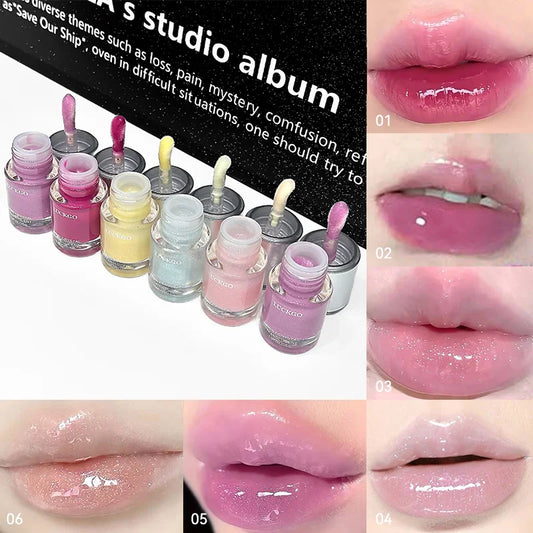 Shiny crystal through lips honey, moisturizing mirror moisturizing overlay, natural color lip glaze, moisturizing easy makeup