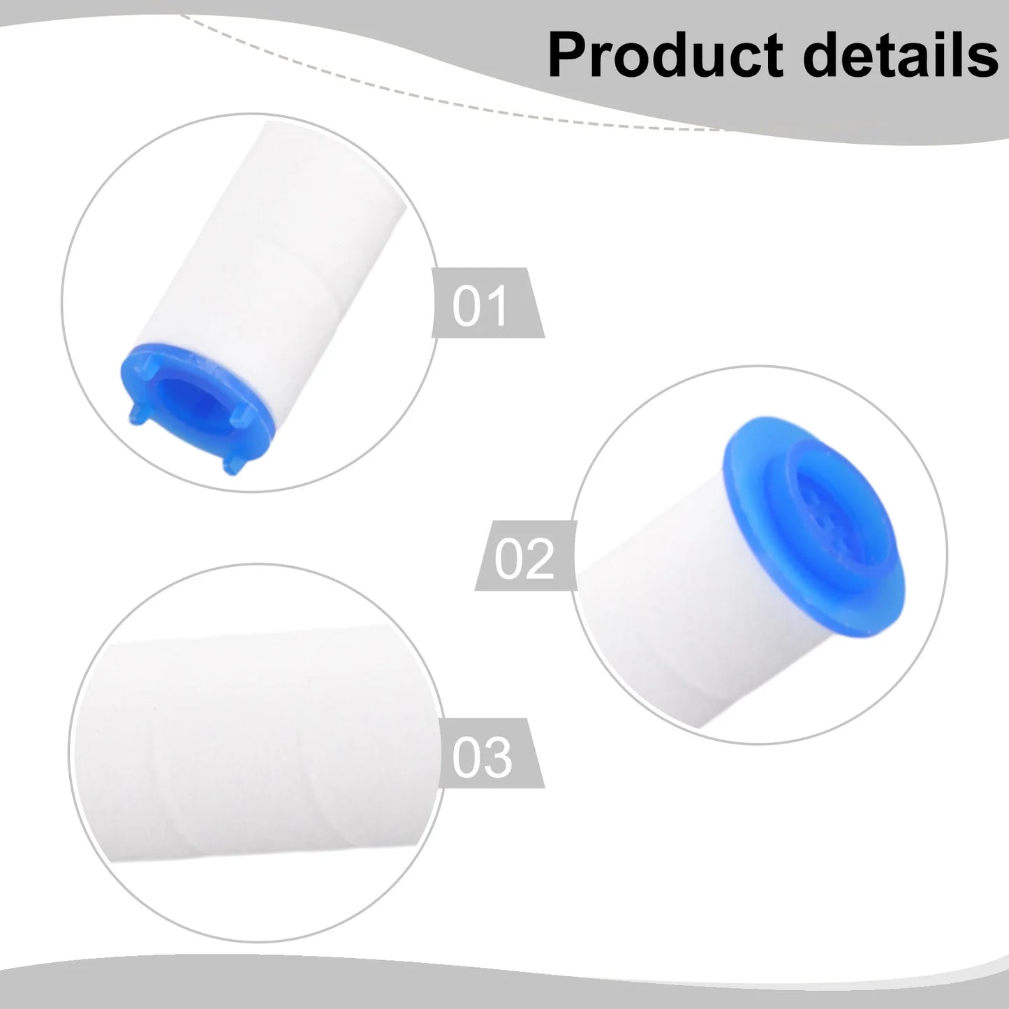 10PC Shower Head Water Filter Replacement Cartridge 24x115mm For Bathroom Shower Water Cleaner Tool Water Purification Cartridge