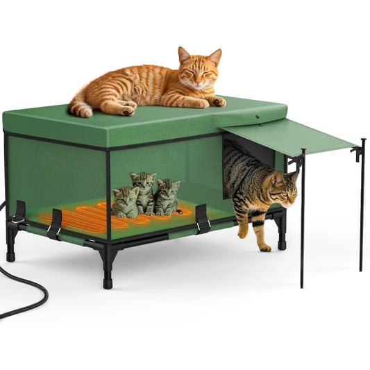 Large Space Cat Nest Warm Room Outdoor Heating Insulation Sunshade Cat Beds Foldable Pet Bed Waterproof Coldroof Pet Supplies