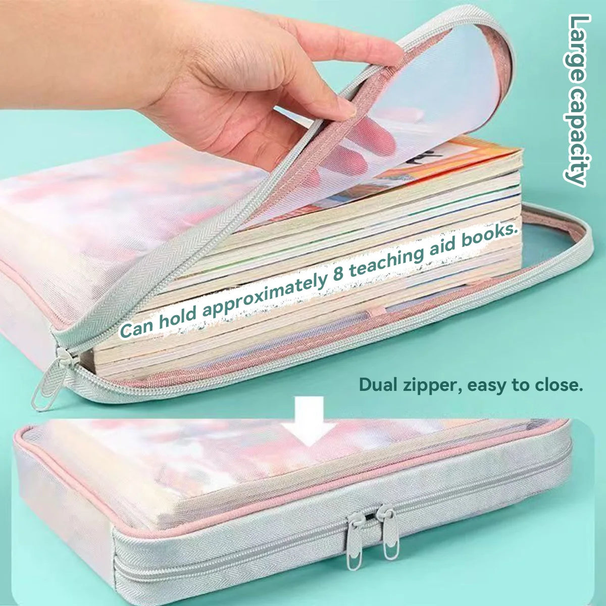 A4 Student Teacher Books Storage Bags Large Capacity Stationery Organizer Bag Folders School Office Supplies Stationary Bag