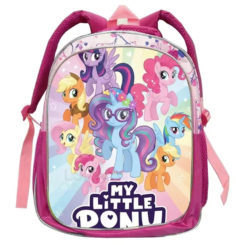 My Little Pony School Bags Kids Book Bags Prints Kindergarten Daypack Pink Cartoon Girls Schoolbags For 1-3-5Years Old