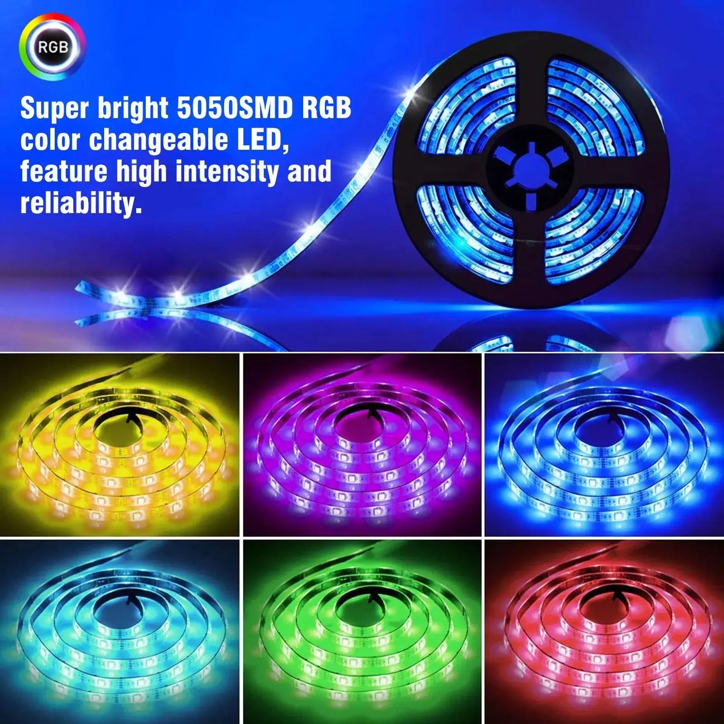 Led Strip Lights For Bedroom 5V 5050 Usb Rgb Tape 1-30M With 44key Remote Holiday Lighting Wall Led Room Decor Lamp Band Ribbon