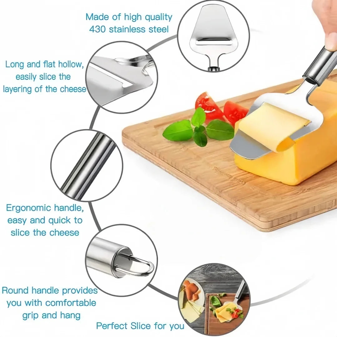 Cheese Slicer Stainless Steel Non Stick Cheese Grinder Multifunctional Handheld Cheese Slicer Baking Tool for Kitchen Cooking