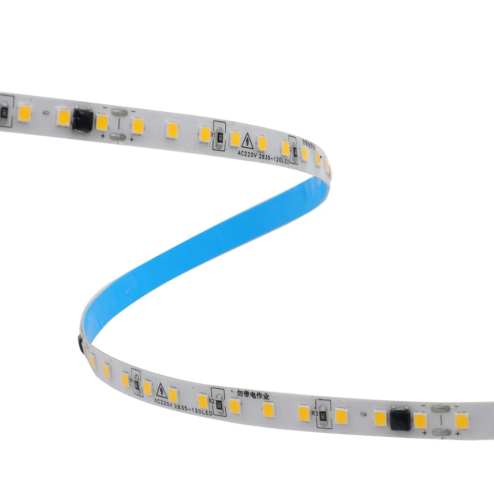 10m 20m 50m 220V 2835 LED Strip Light No Need Driver High Bright 120LEDs/M Flexible Tape Lights IP44 Waterproof Home Lighting