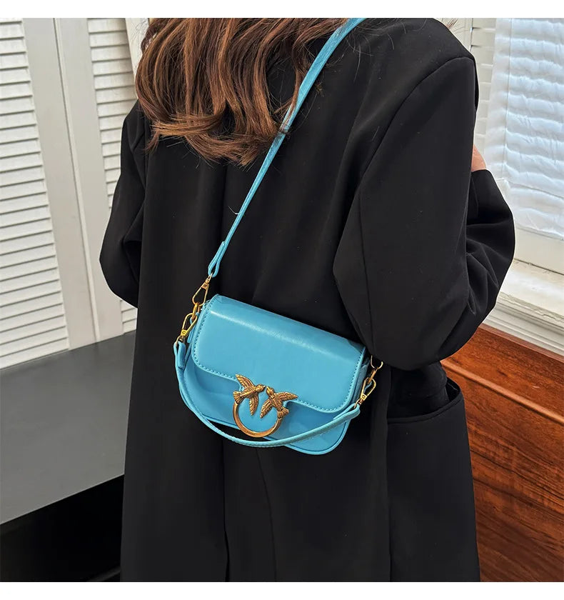 Ladies' Handbag, Swallow Bag, High-end, Fashionable, Versatile, Single Shoulder Crossbody Bag, Small Square Bag, Commuting Bag