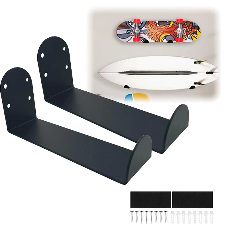 Universal Board Wall Mount Rack Stainless Steel Skate Surf Snowboard Longboard Wakeboard Storage Display Organizer Garage Home