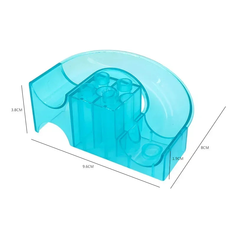 Big Size Building Blocks Marble Race Run Maze Games Compatible Large Bricks Running Ball Chute Giraffe Kids Gift Educational Toy