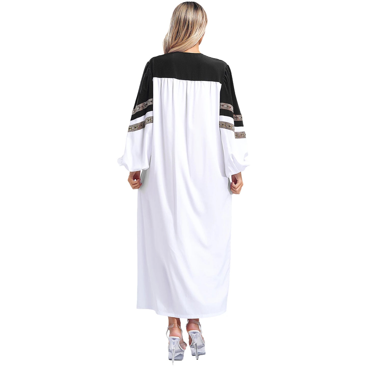 Womens Church Clergy Loose Choir Robe Dress Priest Preacher Dresses Baptism Confirmation Officiant Costume Praise Worship Dress