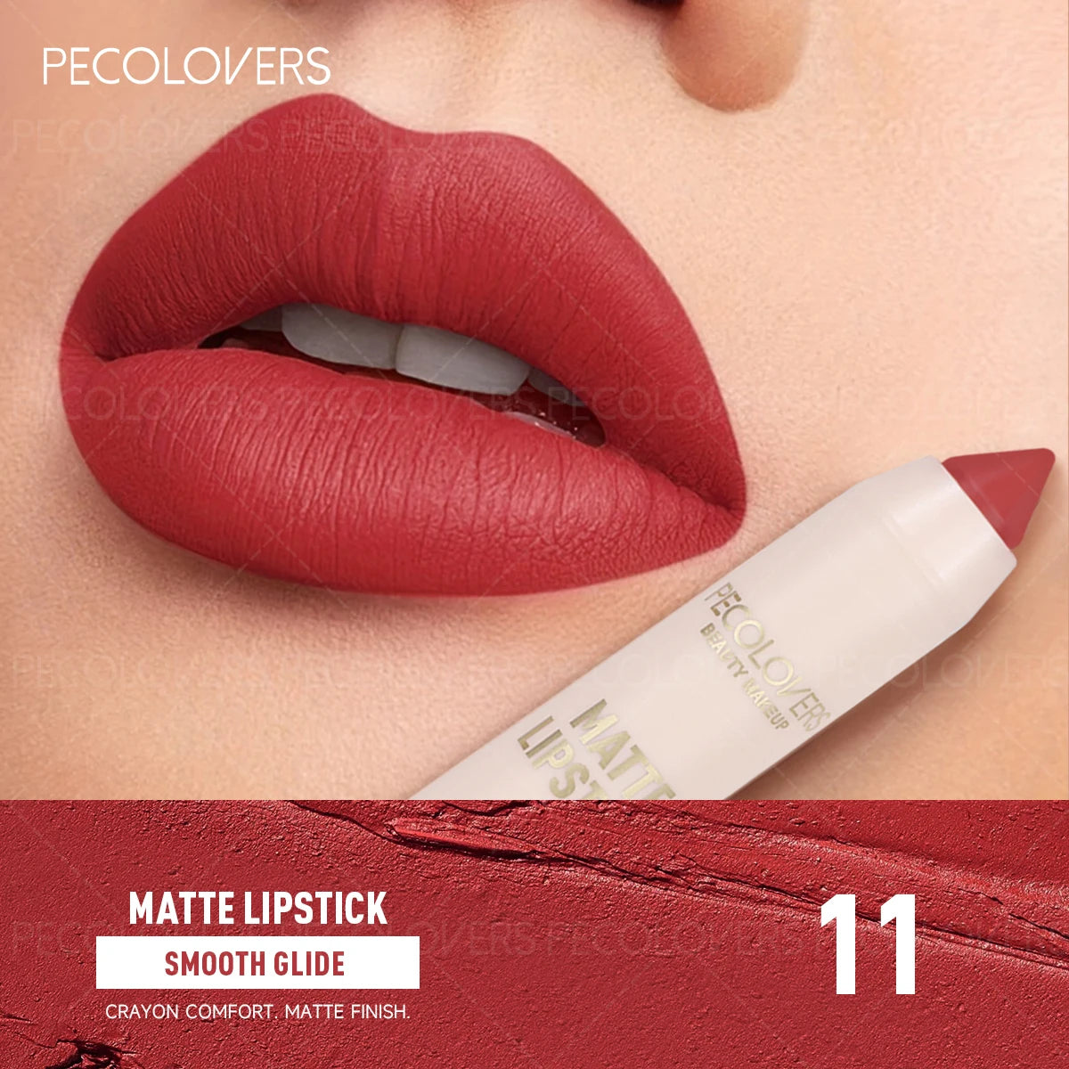1PC Waterproof Matte Lipstick Pen-Long-Lasting, Waterproof, Moisturizing Formula in Various Shades of Pink, Red, and Nude