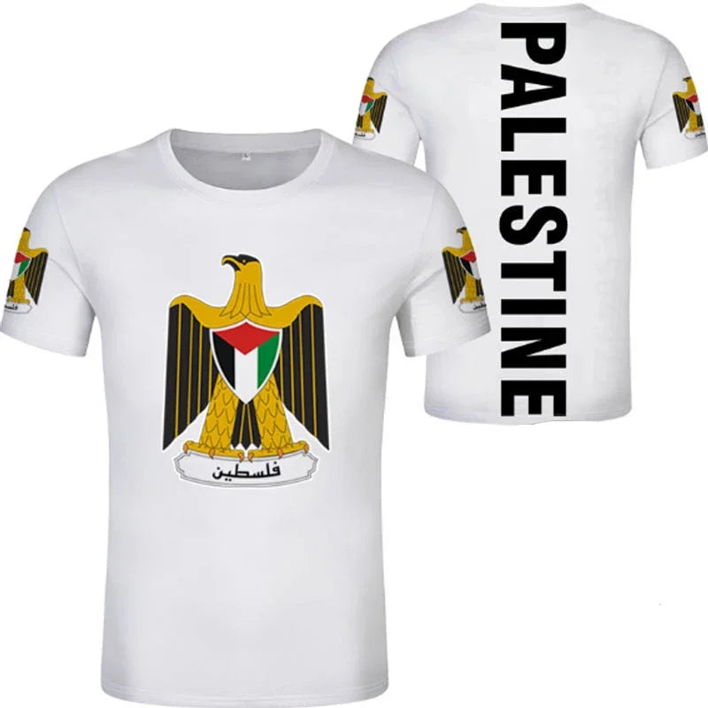 Palestinian Flag T Shirt Summer Sports Football Jersey Men's Graphic Short Sleeved T-shirts Palestine National Day Gift Tees