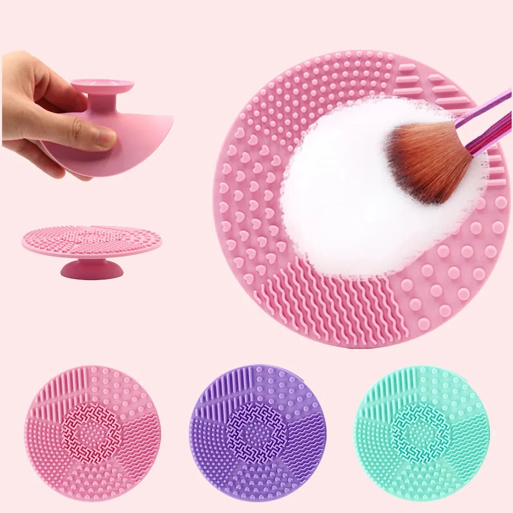 Silicone Brush Cleaner Cosmetic Make Up Washing Brush Gel Cleaning Mat Foundation Makeup Brush Cleaner Pad Scrubbe Board