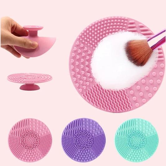 Silicone Brush Cleaner Cosmetic Make Up Washing Brush Gel Cleaning Mat Foundation Makeup Brush Cleaner Pad Scrubbe Board