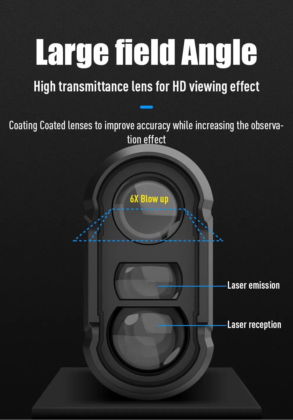 Laser Rangefinder for Hunting Golf Range Finder Distance Meter Telescope Telemeter 600M 800M 1000M Ranging Slope Height Angle