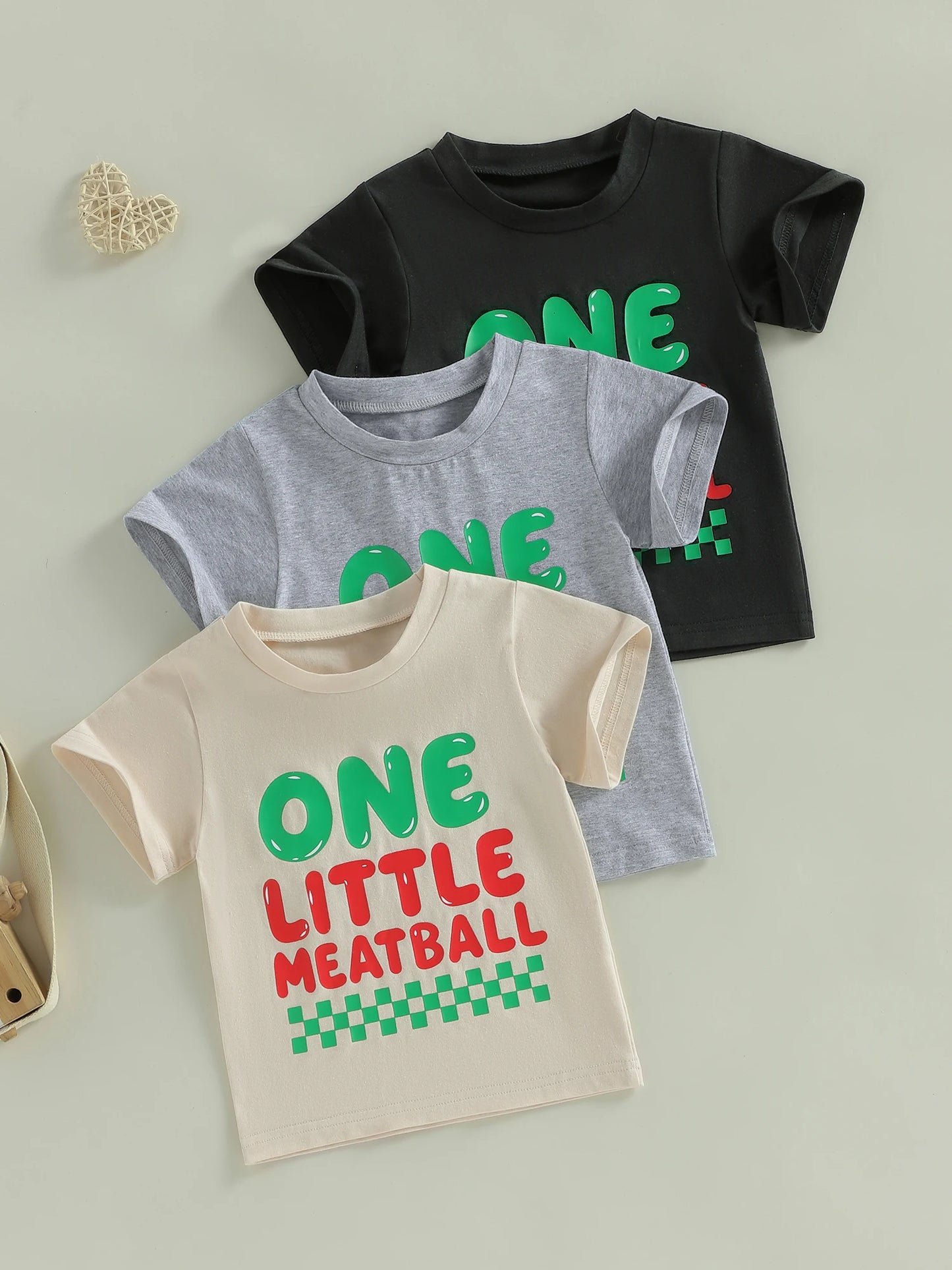 Baby Boys Birthday Shirts Fashion Short Sleeve Round Neck Checkered Letter Print Tops Toddler T-Shirts