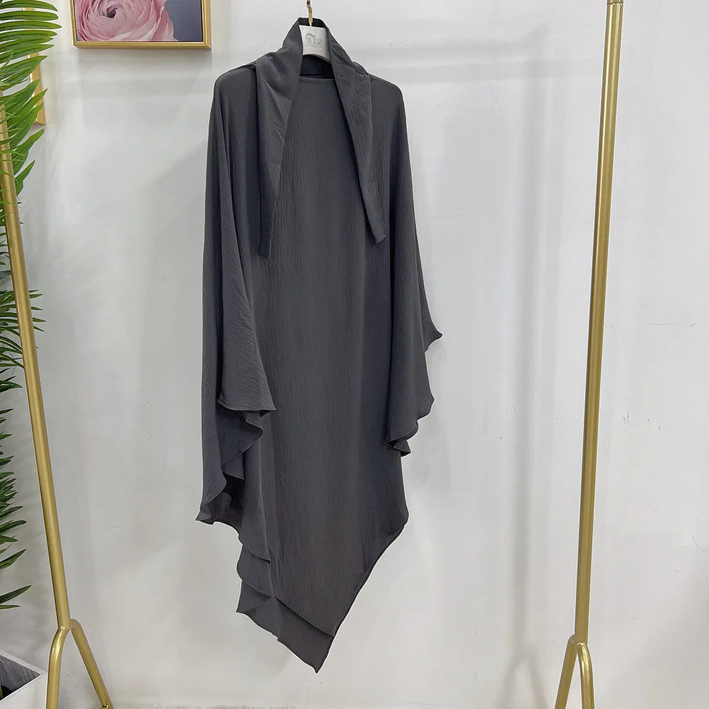 Eid Muslim Long Khimar Prayer Hijab for Women Ramadan Wrap Overhead Prayer Scarf  Islamic Dubai Saudi Niqab Headscarf 2024