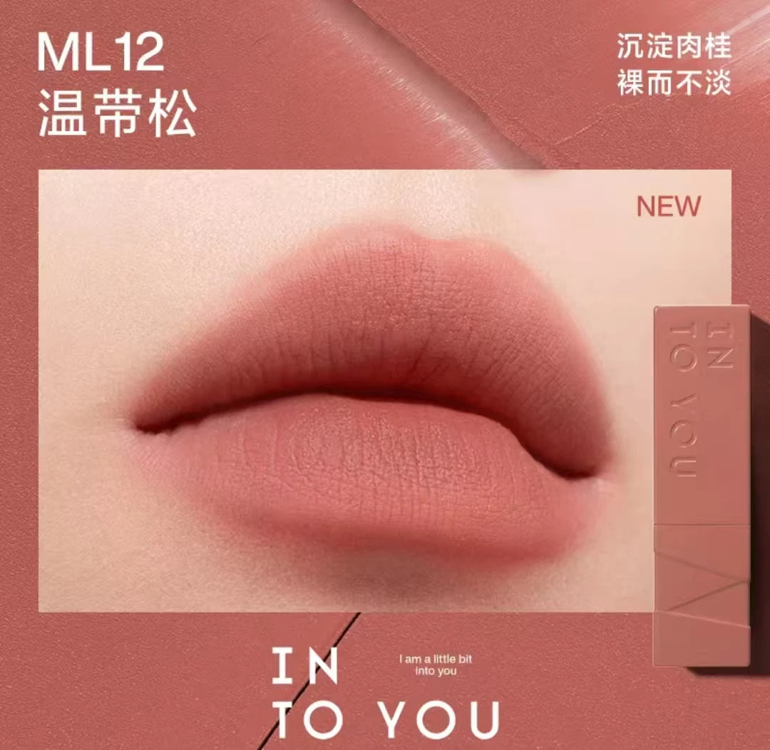INTO YOU Matte Velvet Lipstick Easy To Wear Silky Smooth Long Lasting Whitening Lips Beauty Makeup